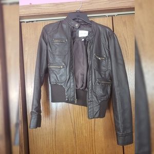 Chocolate brown bomber jacket